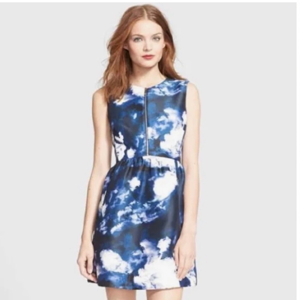 Kate Spade Blue and White Sleeveless Dress